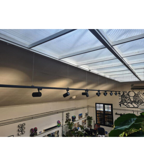 Ophangsysteem kabel 150cm zwarte 3-fase rails