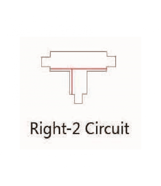 t stuk connector voor zwarte 3-fase rail rechts