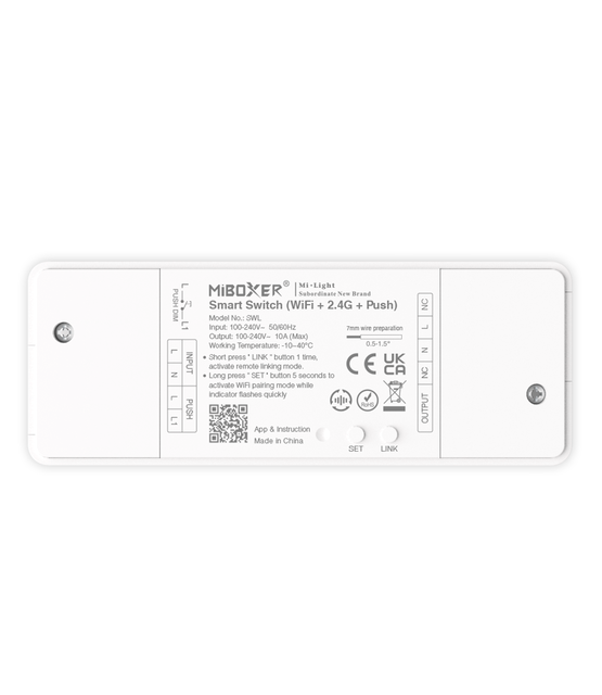 Smart switch - Tuya, WIFI, 2,4G e Push dimmer aansluiting