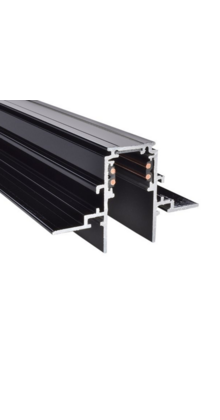 LED 48V inbouw rails 100-400 cm - Zwart