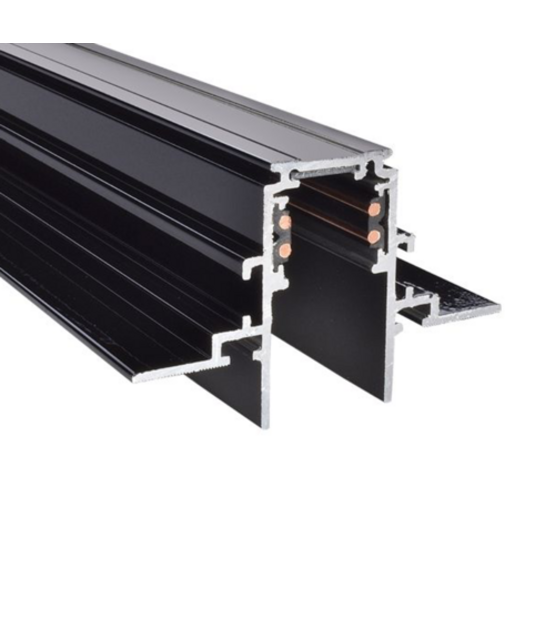 LED 48V inbouw rails 100-400 cm - Zwart