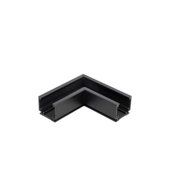 48V L Profiel Connector Plat Links- Zwart