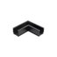 48v LED railsysteem - Powergear 48V L Profiel Connector Plat Links- Zwart