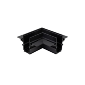 48V Inbouw L Profiel Connector Plat Rechts - Zwart