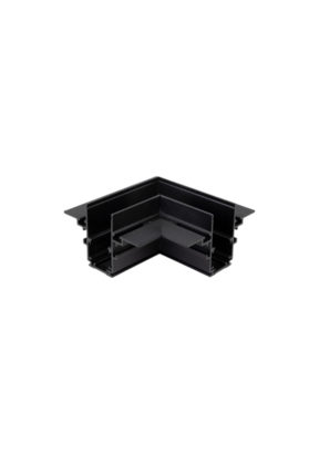 48V Inbouw L Profiel Connector Plat Rechts - Zwart