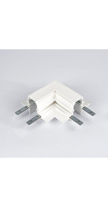 48V Inbouw L Profiel Connector Plat Rechts - Wit