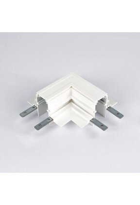 48V Inbouw L Profiel Connector Plat Rechts - Wit