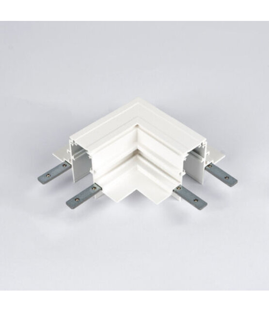 48V Inbouw L Profiel Connector Plat Rechts - Wit