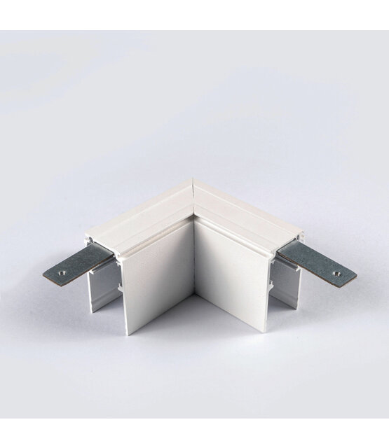 48V Deep L Profiel Connector Plat Rechts - Wit