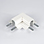 48v LED railsysteem - Powergear 48V Inbouw L Profiel Connector Plat Links - Wit
