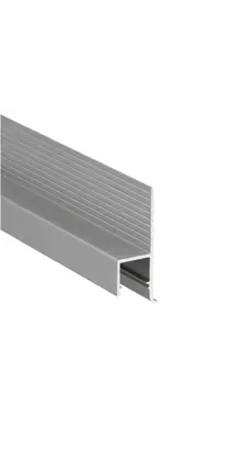 LED inbouw plintprofiel inclusief opaal klikafdekking 38.6 mm x 12,60 mm GIPS10ALU