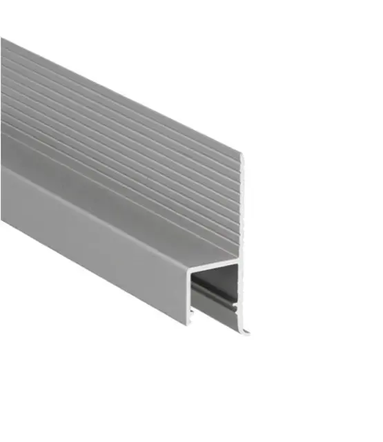 LED inbouw plintprofiel inclusief opaal klikafdekking 38.6 mm x 12,60 mm GIPS10ALU