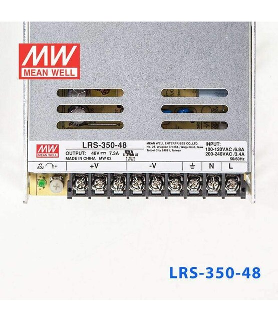 48 volt LED voeding 350 Watt IP20 - LRS-350-48