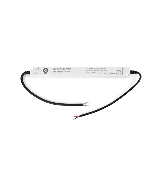 SLIM LED voeding waterdicht 100 watt 24 volt 4,16 Ampère - IP66 - compact - FTPC100V24-S-WP