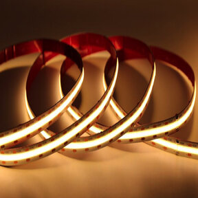 Basic COB LED strip 2700K extra warm wit 8W 800LM 320LED p/m IP20 24vdc CRI90 - 5 meter