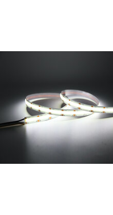 BASIC COB LED strip 4000K natuurlijk wit 8W 530LM 320LED p/m IP20 24vdc CRI90 - 5 meter