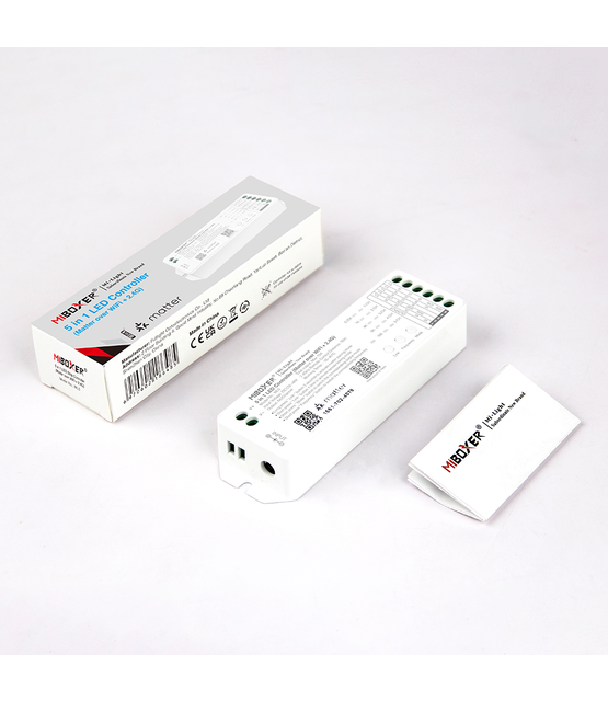 Matter over wifi LED controller 5 in 1 - voor Single Color/Dual White/RGB/RGBW/RGBWW/RGBCCT LED strips 12-24-48v - ML5