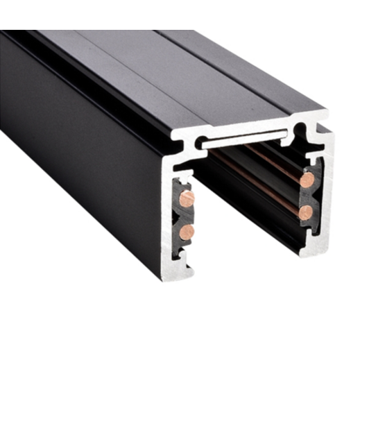 LED 48V opbouw rails zwart 100-300cm - Zwart