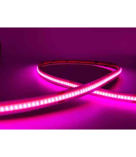 PRO COB LED strip Roze - Pink 8W 1050LM 480 LED’s p/m 24VDC IP20 - 5 meter