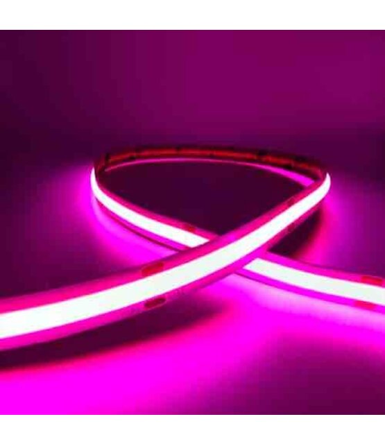 PRO COB LED strip Roze - Pink 8W 1050LM 480 LED’s p/m 24VDC IP20 - 5 meter