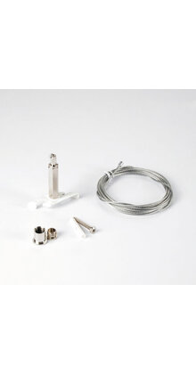 Plafondbevestiging EZCLICK met Staaldraad -Wit