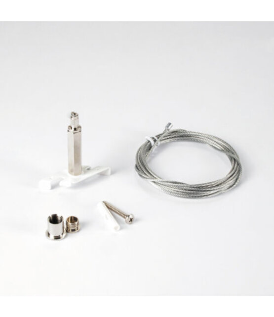 Plafondbevestiging EZCLICK met Staaldraad -Wit