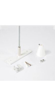 Rail Versterkingsplaat met Draadeinde - Wit