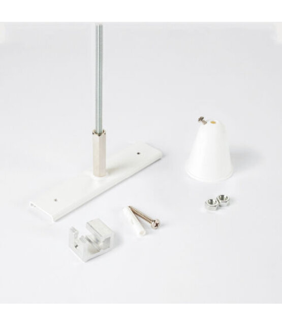 Rail Versterkingsplaat met Draadeinde - Wit