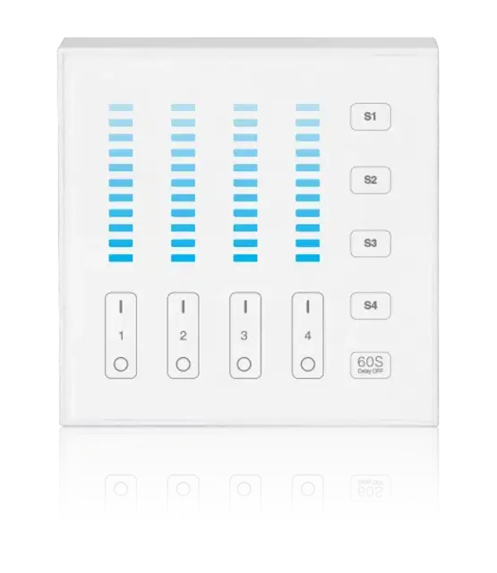 Witte draadloze wanddimmer voor LED verlichting - B5 Wit