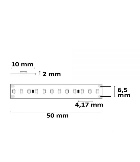 PRO LED strip extra warm wit 12,5W 1300LM 192LED p/m 48VDC IP20 2700K CRI95 - 30 meter