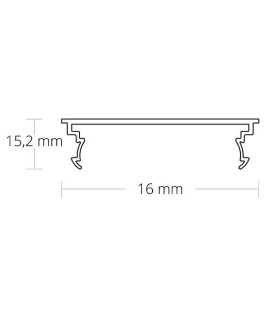 3 meter LED inbouw profiel met afdekking 23,5mm x 15mm - 07ALU