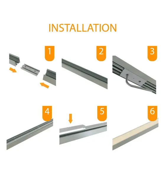LED profiel rechte verbinding voor XL306ALU, XL306WIT, XL306ZWART