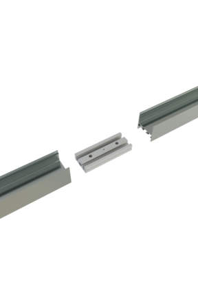 LED profiel rechte verbinding voor XL306ALU, XL306WIT, XL306ZWART