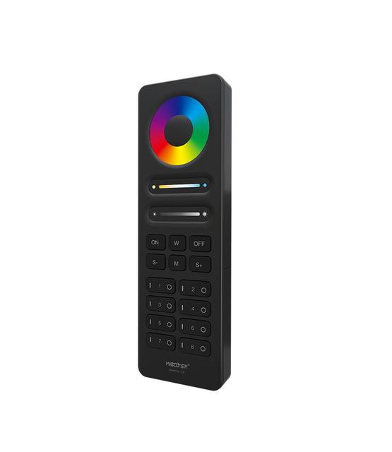 Zwarte LED strip afstandsbediening voor ieder type LED – 8 zones – C8 ZWART