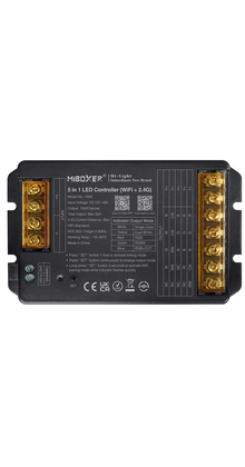 Professionele 30 ampere LED controller 5 in 1 - Single Color/Dual White/RGB/RGBW/RGBWW/RGBCCT LED strips 12-24-48v - HW5