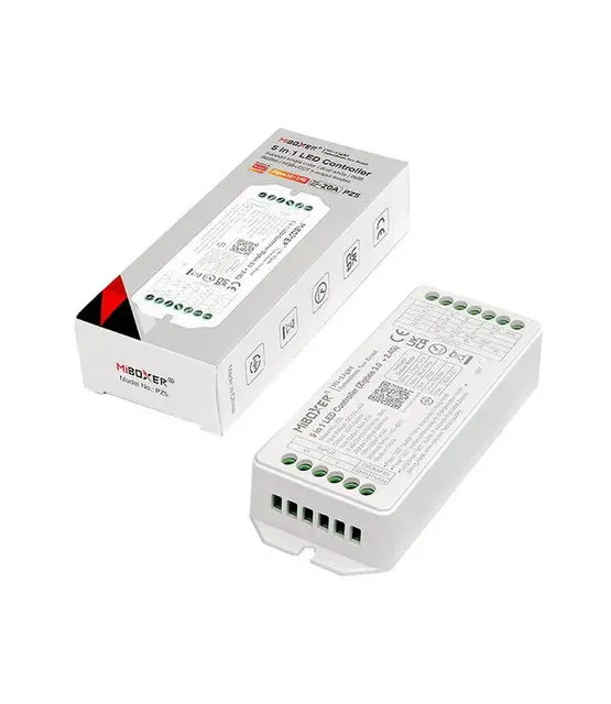 Professionele 20 ampere Zigbee 5-in-1 LED controller voor Single Color/Dual White/RGB/RGBW/RGBWW/RGBCCT LED strips 12-24-48v - PZ5