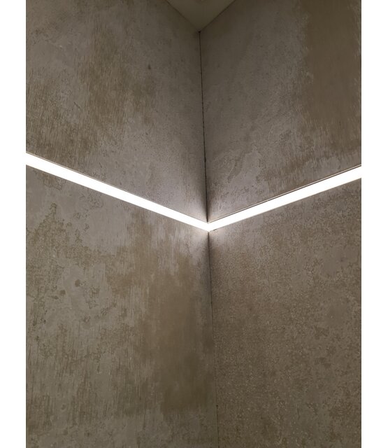 LED stucprofiel 3 meter inclusief klikafdekking 57 mm x 11 mm - STUC200