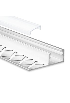 LED stucprofiel 3 meter inclusief klikafdekking 37 mm x 10,9 mm - STUC100