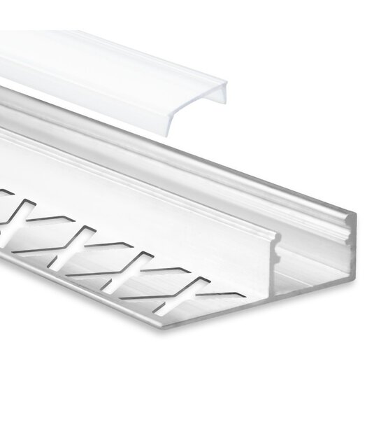 LED stucprofiel 3 meter inclusief klikafdekking 37 mm x 10,9 mm - STUC100