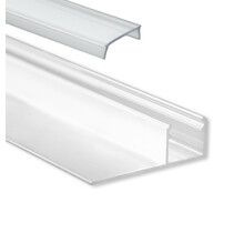 LED gipsplaat 300cm profiel inclusief opaal klikafdekking 47mm x 14,50mm - GIPS100