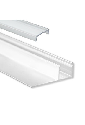 LED gipsplaat 300cm profiel inclusief opaal klikafdekking 47mm x 14,50mm - GIPS100