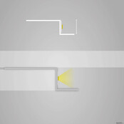 LED gipsplaat profiel voor koof 43,5mm x 13,44mm -