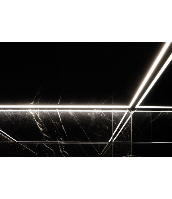 150cm LED tegel en stuc profiel inclusief afdekking 40mm x 10,8mm - STUC300