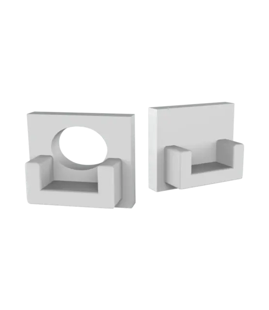 Eindkap met kabeldoorvoer voor SLIM308WIT