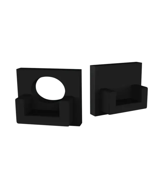 Eindkap met kabeldoorvoer voor SLIM308ZWART