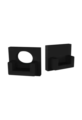 Eindkap zonder kabeldoorvoer voor SLIM308ZWART