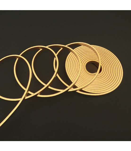 Mini Neon Flex LED strip 24 volt 3000 kelvin warm wit 10W 850LM 4 x 8 mm IP67 – 10 meter