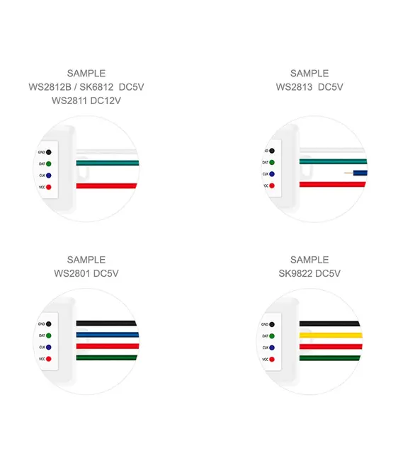 DIGILED LED controller - SP105E - voor 5v, 12v, 24v DIGI LED strips