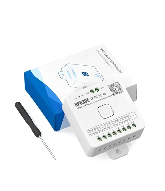 SPI  DIGILEDController 3-in-1 - Enkelkleurig/RGB/RGBW/RGBWW 2048 pixel - 5V-12V-24V - Miboxer SPIR3 - Copy