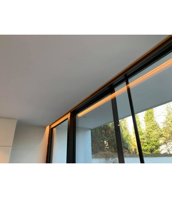 Aluminium LED profiel met klikafdekking 16,80mm x 6,47mm - 01ALU